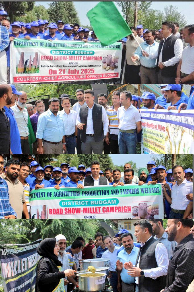 Deputy Commissioner Budgam (@dc_budgam) on Twitter photo DC Budgam, <a href="/DrBilalbhatIAS/">Dr Bilal M Bhat IAS</a> today kickstarts Millet Awareness Road Show under HADP 2025–26 in District Budgam.
Calls millets “climate-smart, nutrition-rich superfoods” vital for sustainable agriculture.
<a href="/diprjk/">Information & PR, J&K</a> DC Budgam, <a href="/DrBilalbhatIAS/">Dr Bilal M Bhat IAS</a> today kickstarts Millet Awareness Road Show under HADP 2025–26 in District Budgam.
Calls millets “climate-smart, nutrition-rich superfoods” vital for sustainable agriculture.
<a href="/diprjk/">Information & PR, J&K</a>