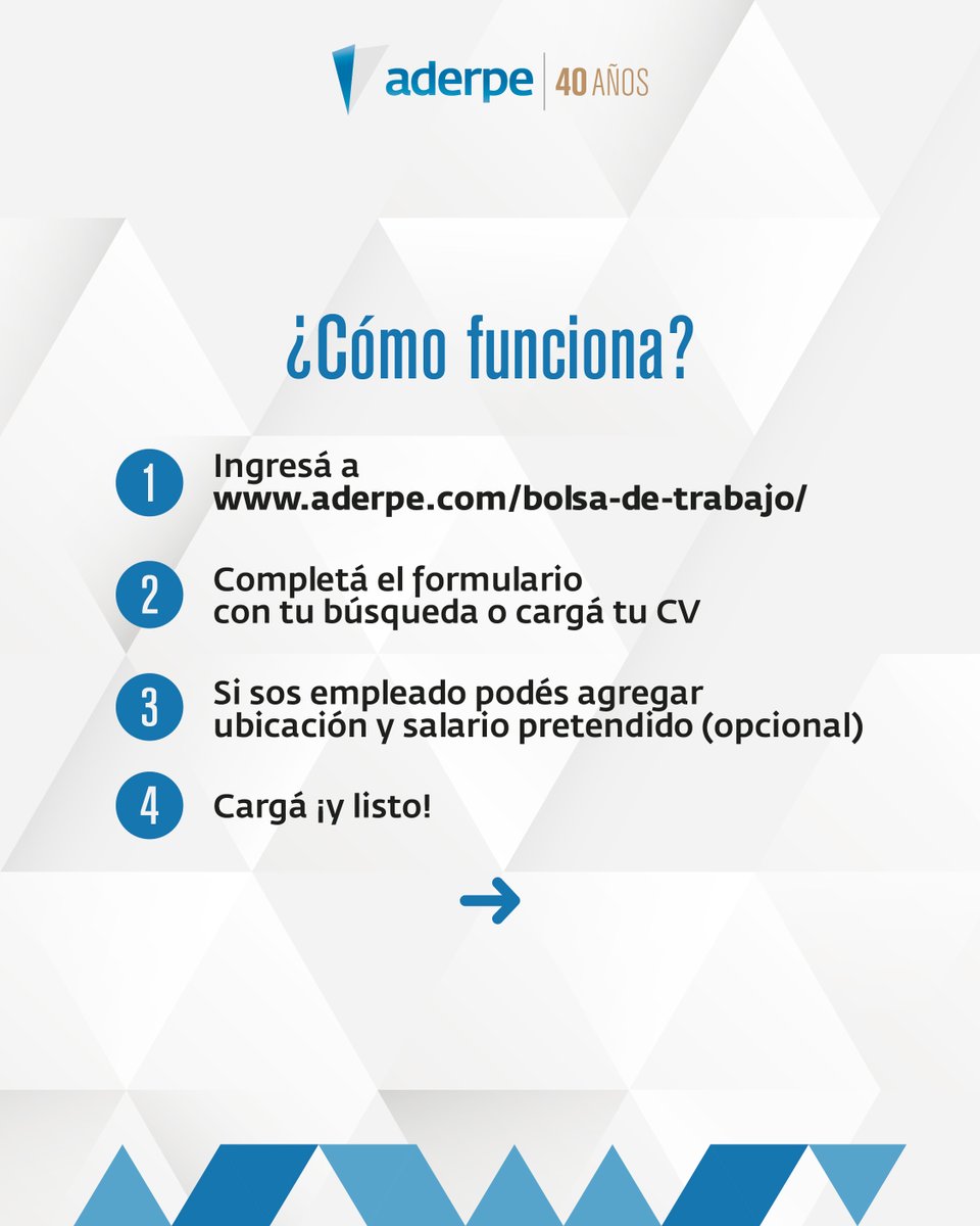 aderpemza's tweet photo. 📢 ¡ADERPE tiene su Bolsa de Trabajo!

💼 Publicá gratis, conectá con talento local o encontrá tu próximo empleo.

👉 https://t.co/NpoWeCBa5L

#ADERPE #Trabajo #Empleo #Mendoza #TalentoLocal https://t.co/Dqx5QkaDZE
