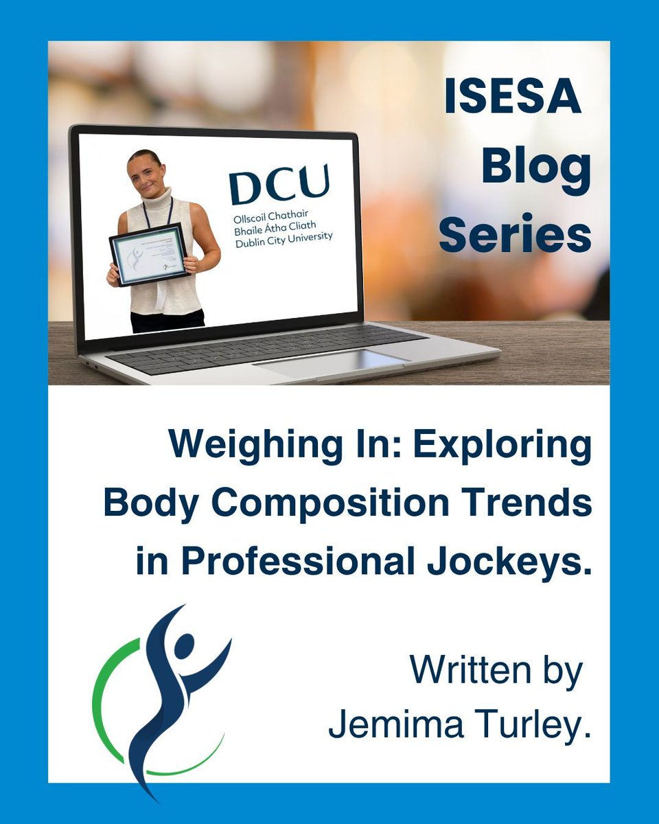 IrishSESA's tweet image. 📝 Jemima Turley, the winner of best oral presentation at the recent ISESA conference, discusses her research into the body composition of jockeys.  She is currently completing a research internship at @DCU
Read her blog here: isesa.ie/blogs/jemima