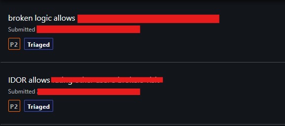 الحمد لله 
Just got two P2 reports triaged on <a href="/Bugcrowd/">bugcrowd</a> 

Let's hope they get accepted 

#bugbounty
