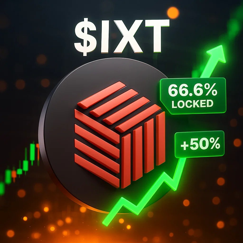 66.6% of the total $IXT supply is locked.

A long-term tokenomics design built for actual sustainability.

Add that to recent momentum and the picture's getting real bullish.

GM 🚀