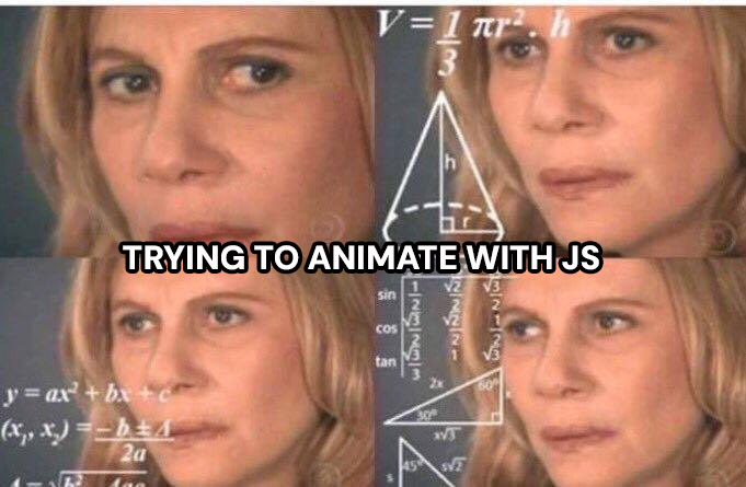 toruskit's tweet photo. That moment when a "simple" JS animation turns into a math degree 🧠💣
#webdev #frontenddev #cssanimation #html https://t.co/K9cuvVMOQV