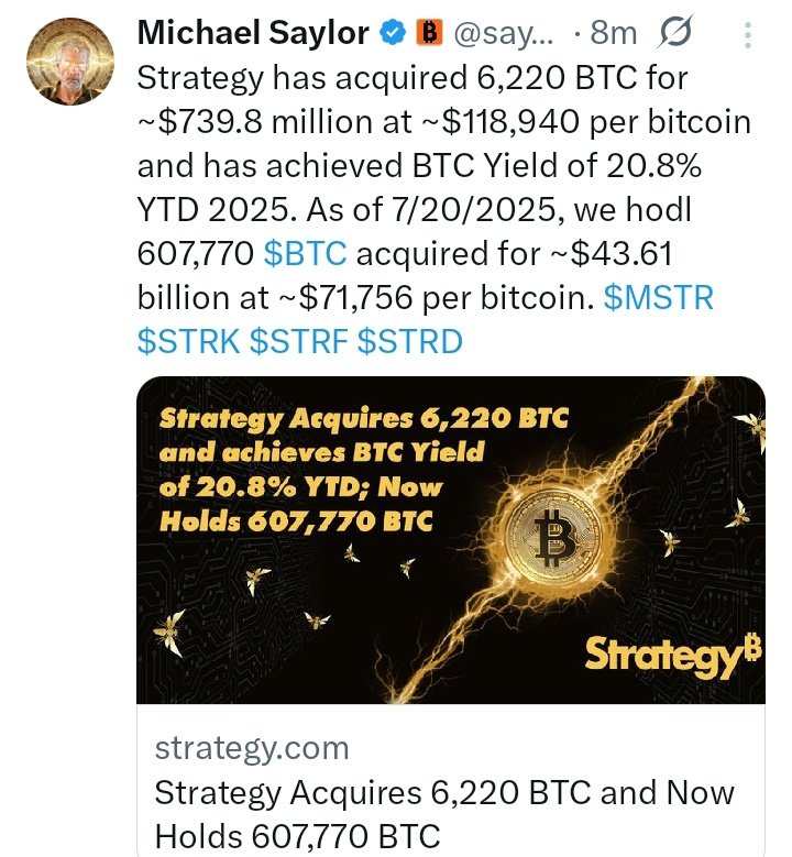 Micro Strategy buy more $BTC today!

Following this announcement #Bitcoin price drops from $19k 📈 to $17.9k 📉 

If you are thinking 💭🤔 of trading Short because of the current market sentiment 😔 you should better have a rethink.

Trade Long this week.