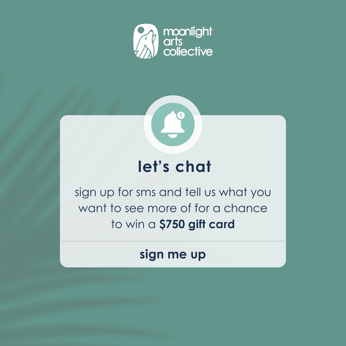 it’s the last day of 12 days of summer + last day for 30% off!

sign up for sms, text us, and let us know what you want to see more of for a chance to win a $750 gift card. 👇
moonlightartscollective.com/pages/subscribe