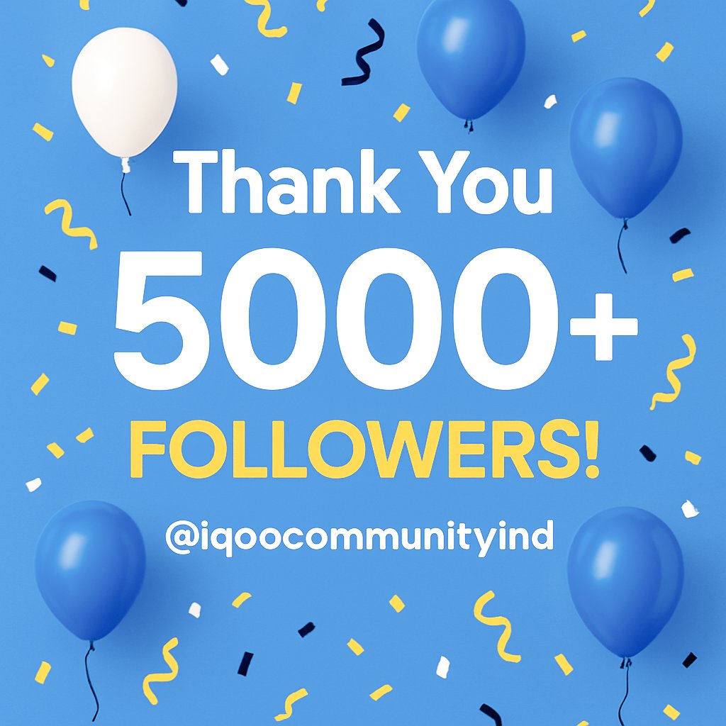 Mkjedi7293's tweet photo. Thank you Questers &amp; Followers! 🎉 We’ve hit 5000+ followers on @iqoocommunityind Instagram Channel.
Your support means everything. Here’s to growing and exploring together! 🚀💙
Let’s make the next chapter even more exciting!
#iQOO #iQOOCommunity #5000Strong https://t.co/5yyTh5Qbzh