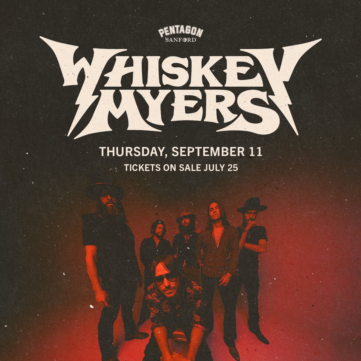 sanford_complex's tweet image. π’ Big concert announcement! π’
Multi-platinum, genre-bending band @whiskeymyers is coming to the Sanford Pentagon on Thursday, September 11!
Tickets start at $45.75 and go on sale at 10 a.m. Friday, July 25.
Learn more: san.fo/44PFGI1