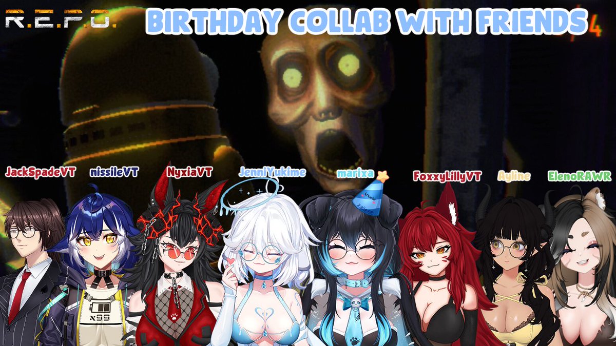 marixaVT's tweet image. Birthday stream starting now, collab with these amazing people in about 2 hours ish! ๐ฅณ
twitch.tv/marixa