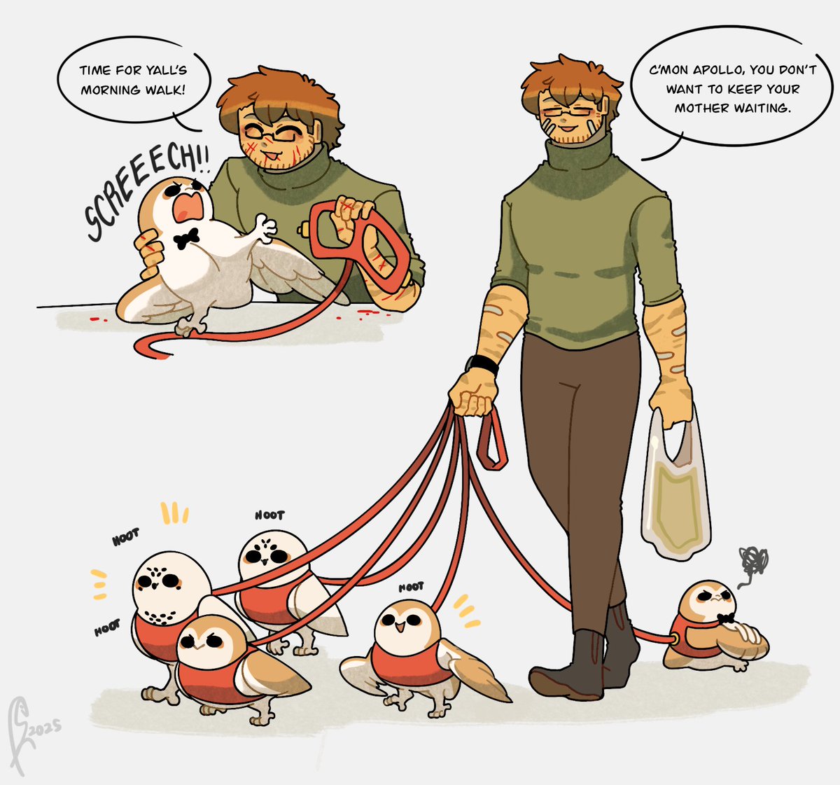 SaltyPokerFace's tweet image. Do you also take your bird for a walk?