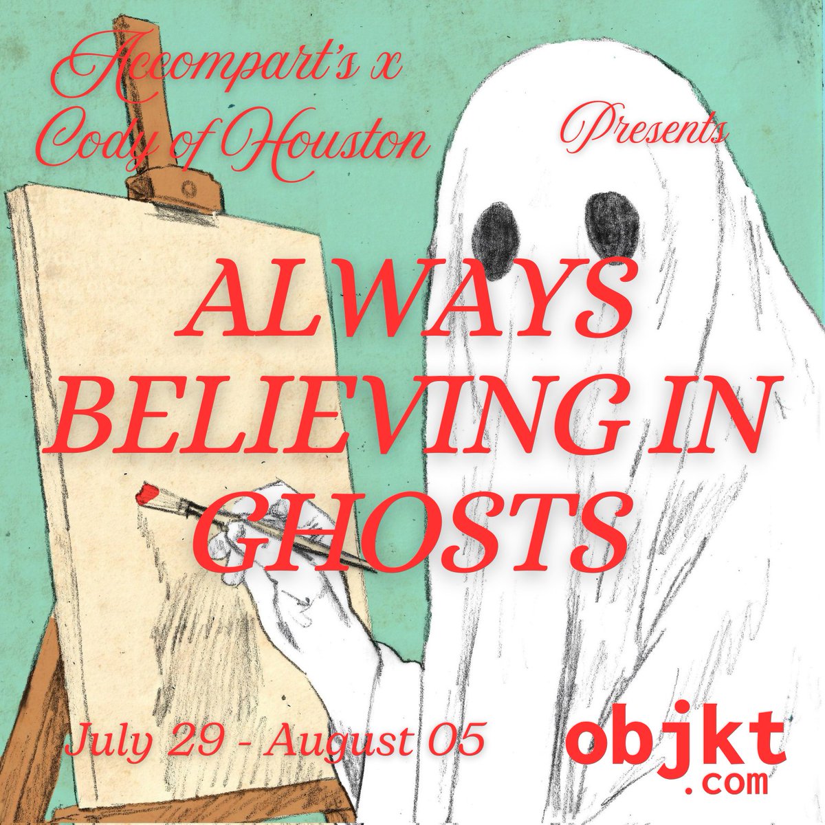 accomparts's tweet image. 'Always Believing In Ghosts' auction by @CodyofHouston
β’ Jul 29, 2025 on @objktcom βΊοΈ - 25 lots.
Artists β¦
@rogerin_art β’ @Limbouniverse β’ @KaterinaCreate β’ @clokdhd β’ @SujiGR β’@ttiimmees β’ @xo_xu0 β’ @nuv1914 β’ @_Stulka β’ @goo_vision β’ @sebacestaro β’β¦
