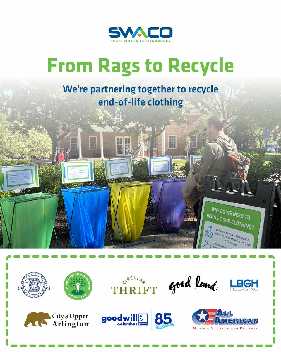 This summer, we proudly partnered with organizations across Franklin County to launch our pilot end-of-life clothing program. The program is designed not only to keep textiles out of the landfill but also to identify sustainable diversion methods.

We appreciate the support of
