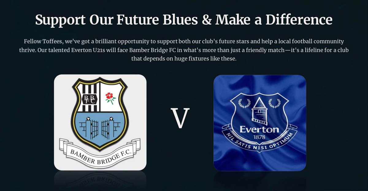 Alan Myers (@alanmyersmedia) on Twitter photo If you can get to this game I know all at <a href="/BamberBridgeFC/">Bamber Bridge FC</a> would be delighted! Former Toffee Jamie Milligan in charge and they need to raise much needed funds! If you can get to this game I know all at <a href="/BamberBridgeFC/">Bamber Bridge FC</a> would be delighted! Former Toffee Jamie Milligan in charge and they need to raise much needed funds!