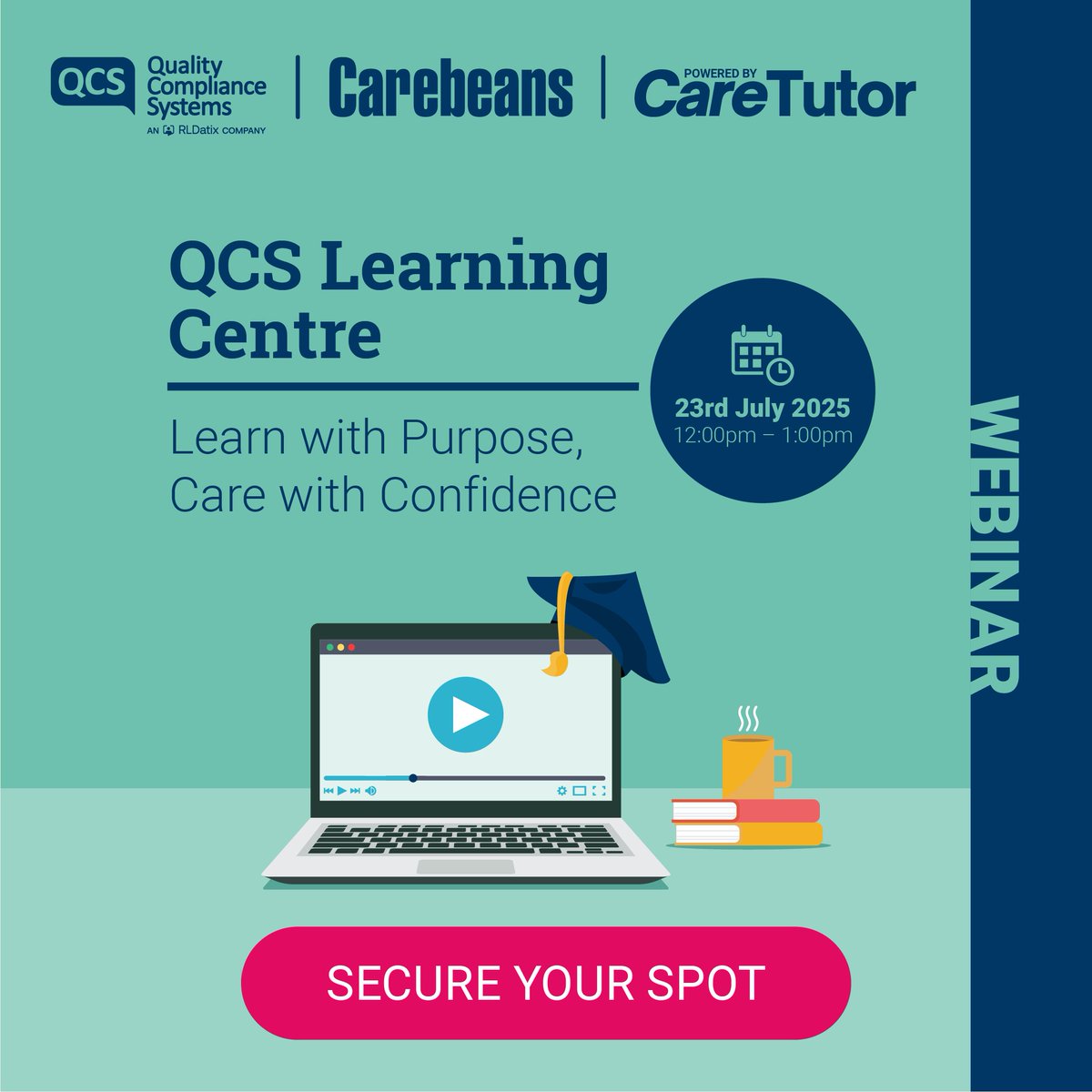 UKQCS's tweet image. ⏳ Last chance to save your space at our free webinar this Wednesday, 12pm.
We’re launching the new QCS Learning Centre – built for adult social care.
✅ Assign + track training
🎥 Includes 80+ CPD-accredited, video-based courses
Sign up now → qcs.co.uk/webinar/qcs-le…