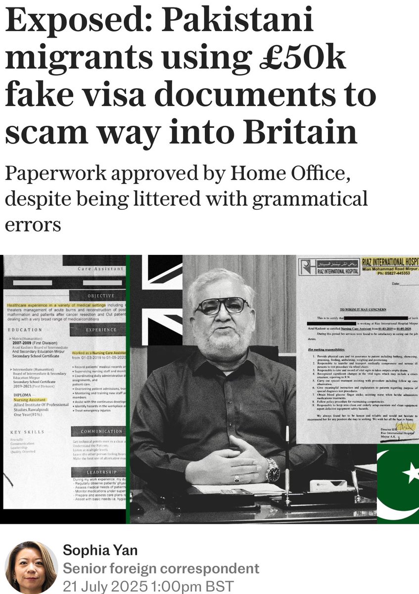 WorldByWolf's tweet image. AI should be used in conjuncture with human assessments. AI could flag approvals that should not have been granted or require further checks.
AI will help to route out corruption and bias at the Home Office which is rampant.
As an aside we should ban all Pakistani immigration.