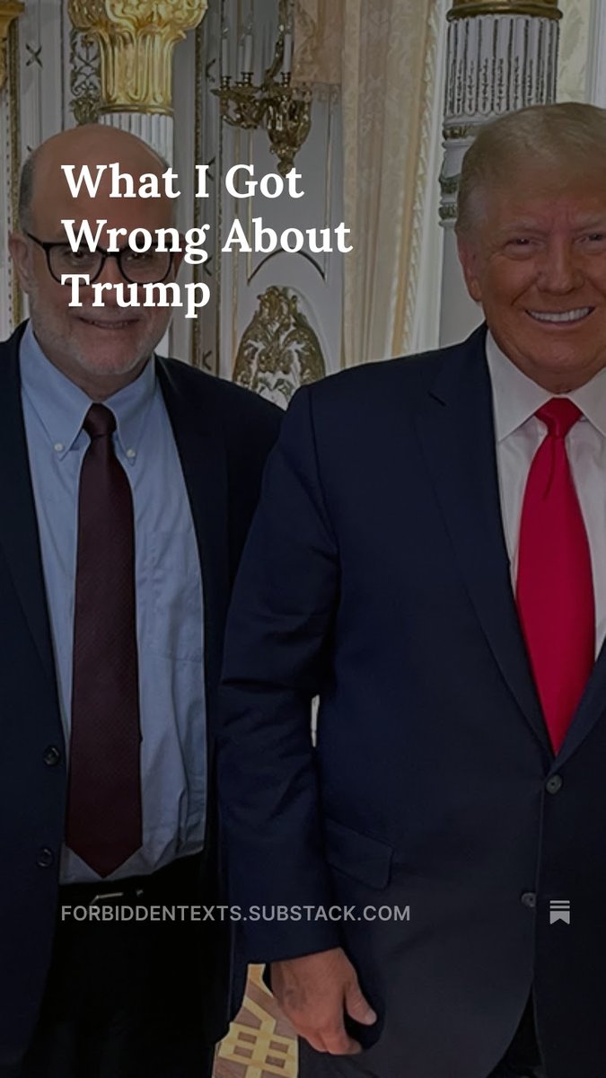 AcademicAgent_X's tweet image. New article: What I Got Wrong About Trump (link below)