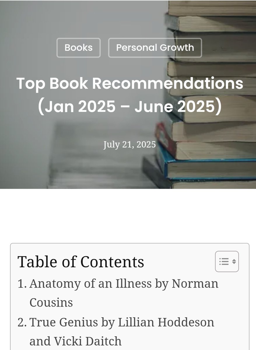 Looking for some great books to read in 2025?

Check out the latest blog post of the book recommendation series. 

jayabratadas.com/top-book-recom…
