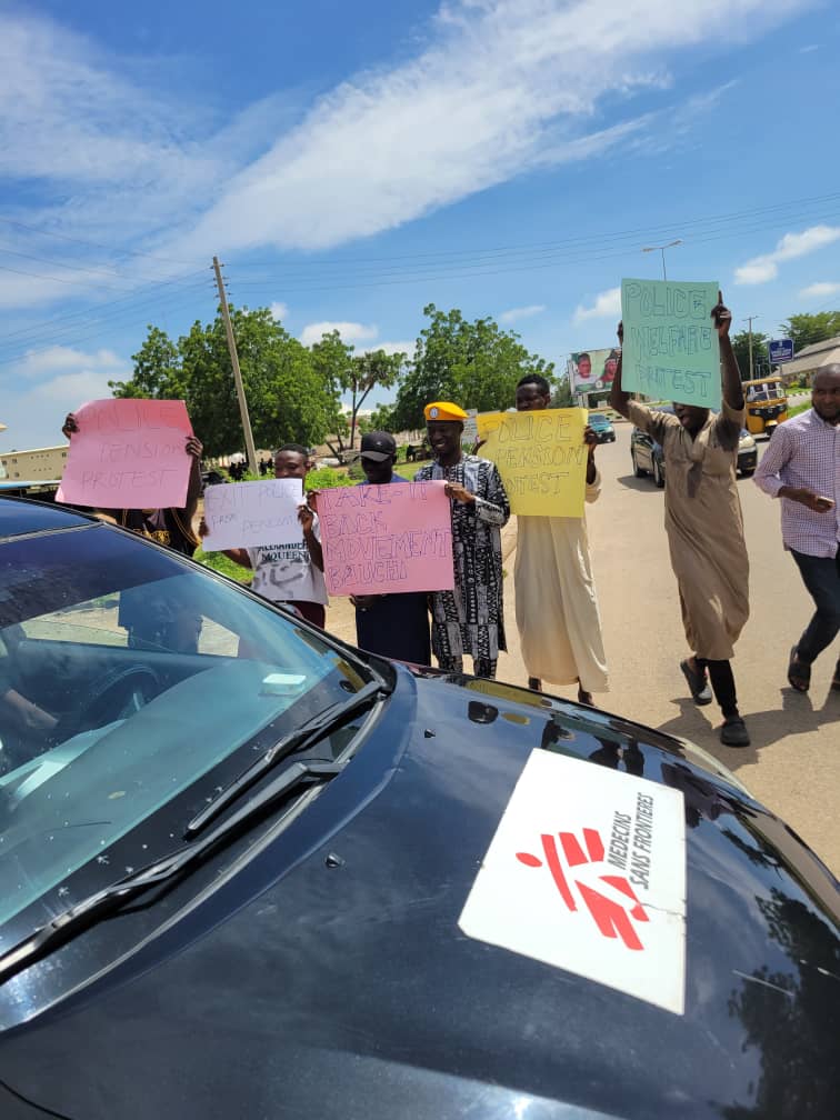 TIBmovement's tweet image. Bauchi joins nationwide protest for police pay and pension reforms. #PoliceProtest