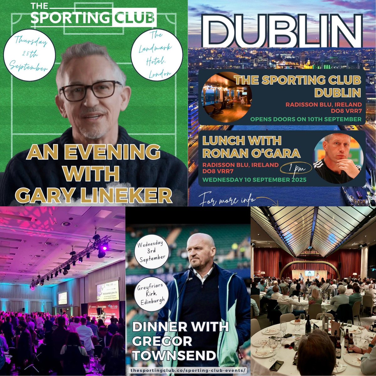 PaulPRSNTS's tweet image. Save the dates business leaders in London,Ireland and Scotland.🇬🇧🇮🇪🏴
Come and meet Football and Rugby Legends Gary Lineker,Ronan O’Gara and Gregor Townsend!!
Want to network with 100’s of new SME’s,Corporate Companies and Business Leaders that want to meet you.
DM.