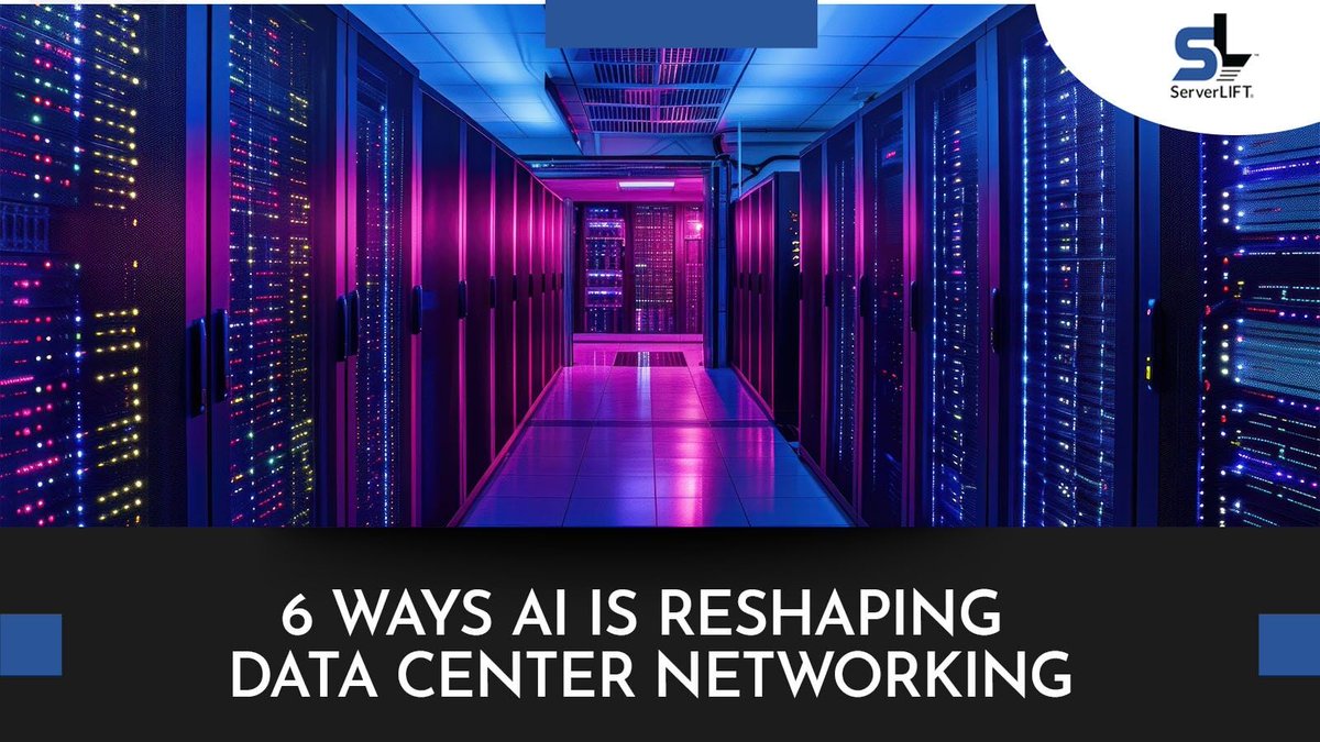 ServerLIFT's tweet image. Can your data center support 800Gb/s fiber optic speeds? Are you equipped with specialized AI-ready GPUs and TPUs? Data centers need to be amping up their networking now. 

bit.ly/4eeYLHY 

#AI #Datacenters #DataCentersNetworkingChanges