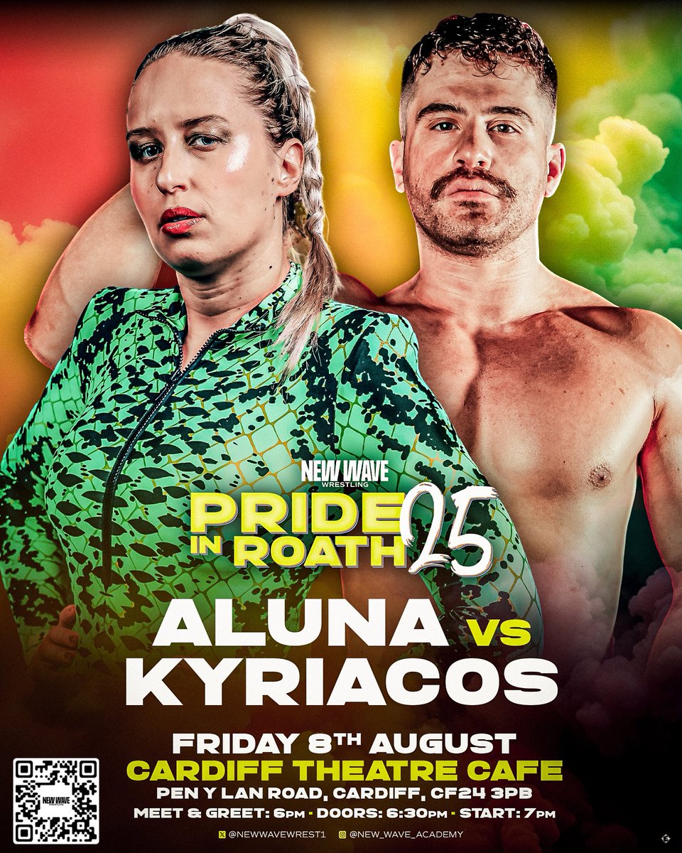 NewWaveWrestli1's tweet image. MATCH ANNOUNCEMENT 📣 

Following her hugely successful return Aluna’s quest to regain her championship she never lost got derailed by Greatest Weekender host Kyriacos.

Well actions have consequences and at New Wave Pride in Roath it’ll be:

Aluna vs Kyriacos!!!

🎟️…
