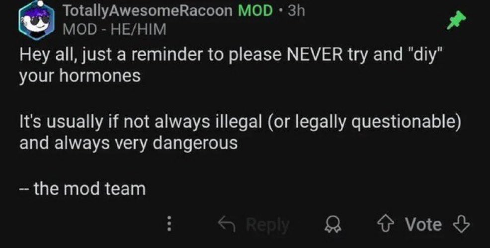 Skyemoder's tweet image. it sucks that r/mtf is one of the worst trans spaces on the internet, imagine being an egg or young transitioner and one of the first communities you find demonizes diy, doesn’t allow hrt or dysphoria talks, and upvotes fetish posting by obvious sissy crossposters. its bleak.