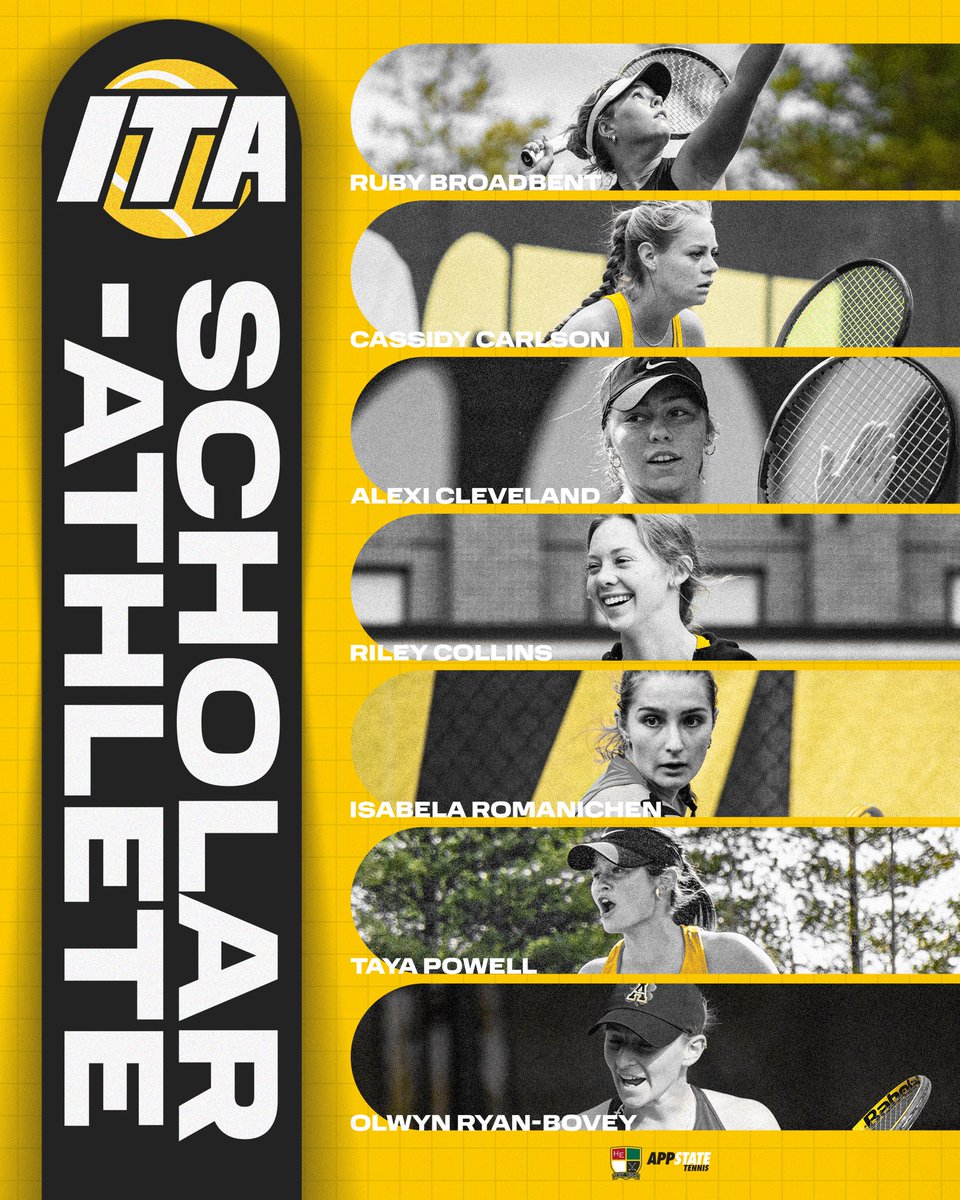 𝗦𝘂𝗰𝗰𝗲𝘀𝘀 𝗶𝗻 𝘁𝗵𝗲 𝗖𝗹𝗮𝘀𝘀𝗿𝗼𝗼𝗺 📝

App State was named an <a href="/ITA_Tennis/">ITA</a> All-Academic team while 7️⃣ of our student-athletes were named ITA scholar-athletes! 

#bringyourAgame