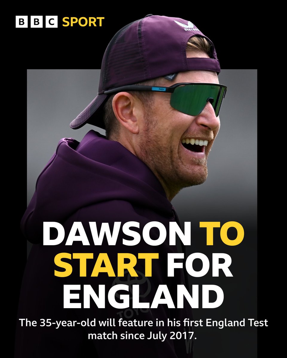 solentsport's tweet image. Liam Dawson will START for England in their fourth Test against India 🏏
The @hantscricket spinner will make his first Test appearance in eight years
Play begins on Wednesday at Emirates Old Trafford - England could clinch the series with victory
bbc.co.uk/sport/cricket/…