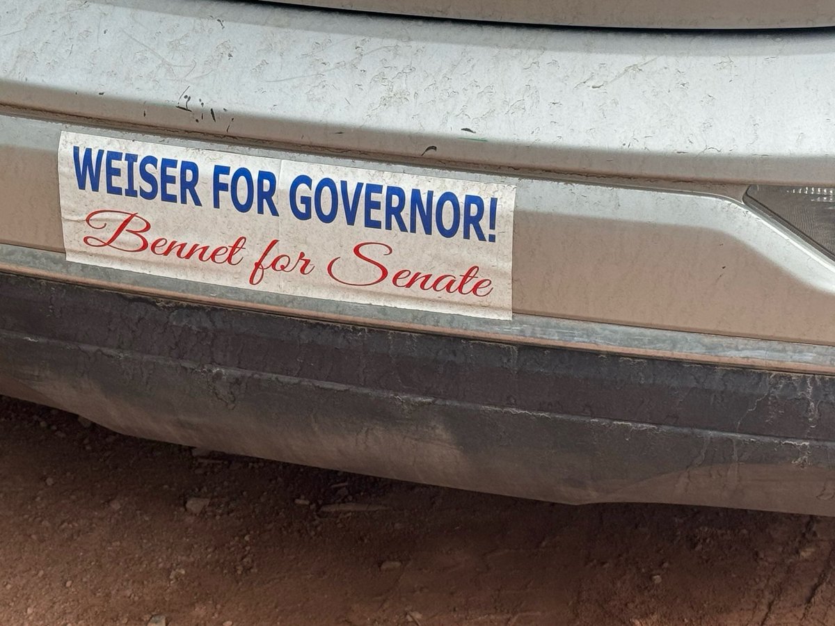 PhilForColorado's tweet image. Spotted in Aspen, we must admit that's a pretty good bumper sticker!