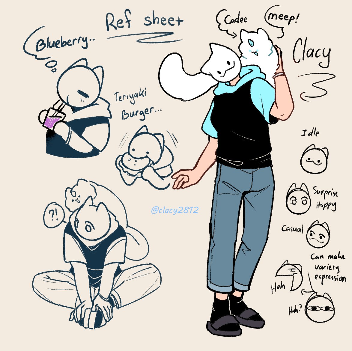 ClacyYe's tweet image. Redesign my sona this year WOO