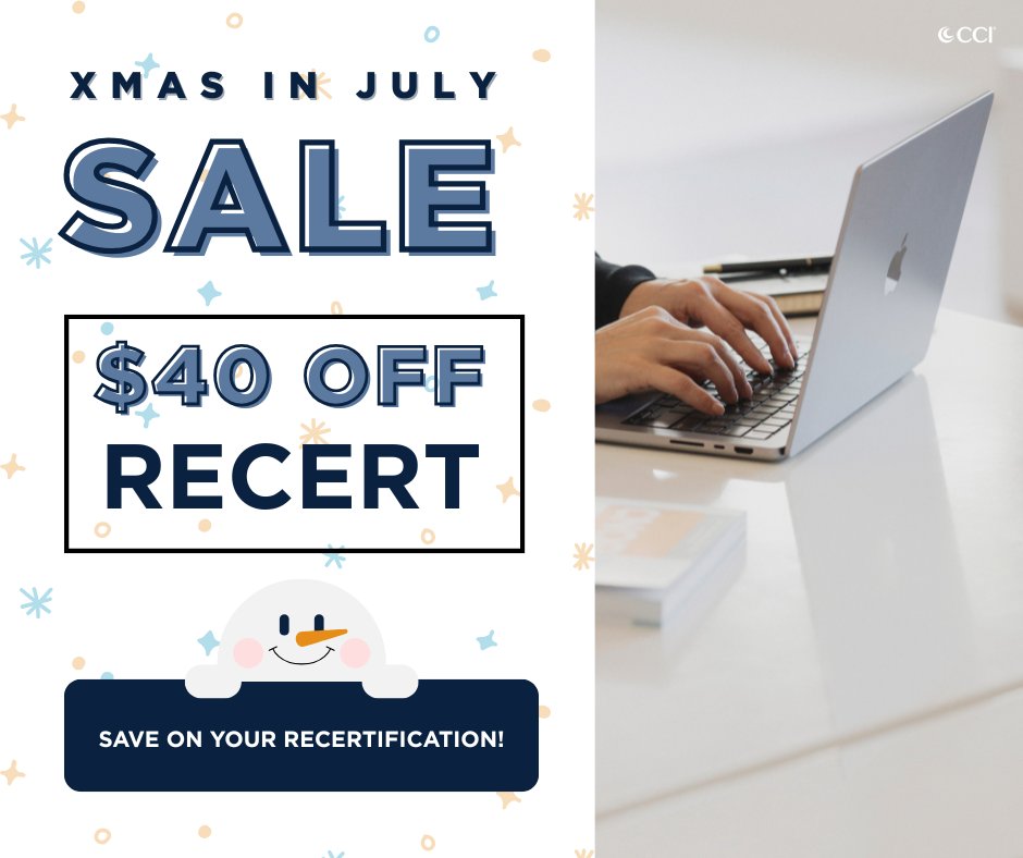 cci_nurses's tweet image. For our final Xmas in July stocking stuffer save $40 on recertifying your credential! This discount is available until July 31st, 2025, and is automatically applied at checkout when you recertify. #sale #recert

Start your recert application today! bit.ly/44Fw3Nr