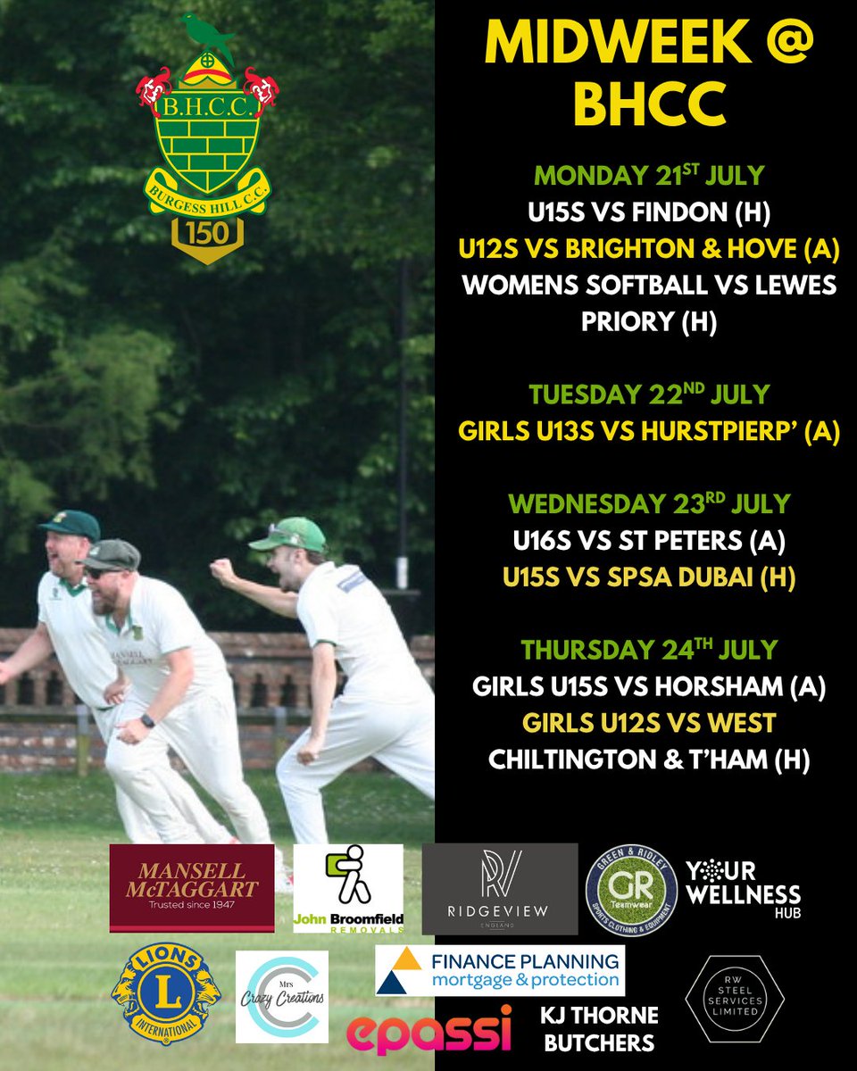 After a wet weekend, we're hoping for a drier week at BHCC 🏏

#Cricket #BurgessHill #Sussex #SussexCricket