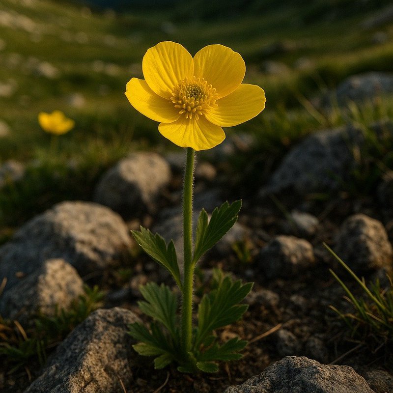 TheFlowerShow's tweet image. High in alpine meadows, where the air is crisp and wild, Ranunculus montanus blooms like a drop of sunshine. 🌼🌼🌼
Its bright yellow petals defy the rocky soil and short growing season, thriving where few flowers dare.