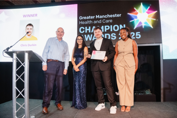 Greater Manchester Primary Care Provider Board (@gm_pcb) on Twitter photo 'It was truly an honour to present the GM Health and Care Champion Award for Collaboration to Chris Durkin, for his ‘Singing from the Heart’ project'
PCB chair, Luvjit Kandula, comments on the winner of this year's <a href="/GMchampions2025/">GM Health & Care Champion Awards</a> collaboration award: gmpcb.org.uk/music-therapy-… 'It was truly an honour to present the GM Health and Care Champion Award for Collaboration to Chris Durkin, for his ‘Singing from the Heart’ project'
PCB chair, Luvjit Kandula, comments on the winner of this year's <a href="/GMchampions2025/">GM Health & Care Champion Awards</a> collaboration award: gmpcb.org.uk/music-therapy-…
