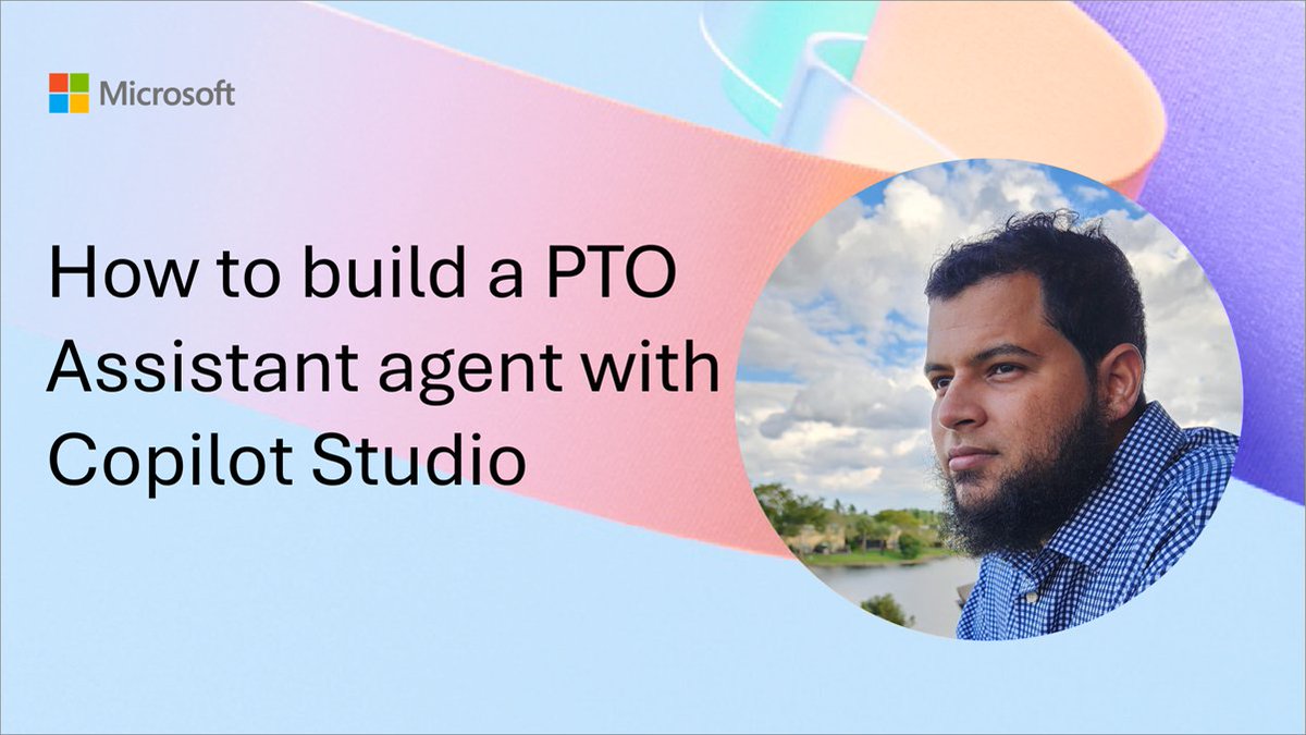 Microsoft365Dev's tweet image. 💡 Learn how to build a PTO Assistant with Copilot Studio!
Join Salah Saleh as he demonstrates how to create an AI-powered assistant to streamline PTO requests using Microsoft Copilot Studio.
📺 Watch the demo (cont) msft.it/l/6018sDZBo
