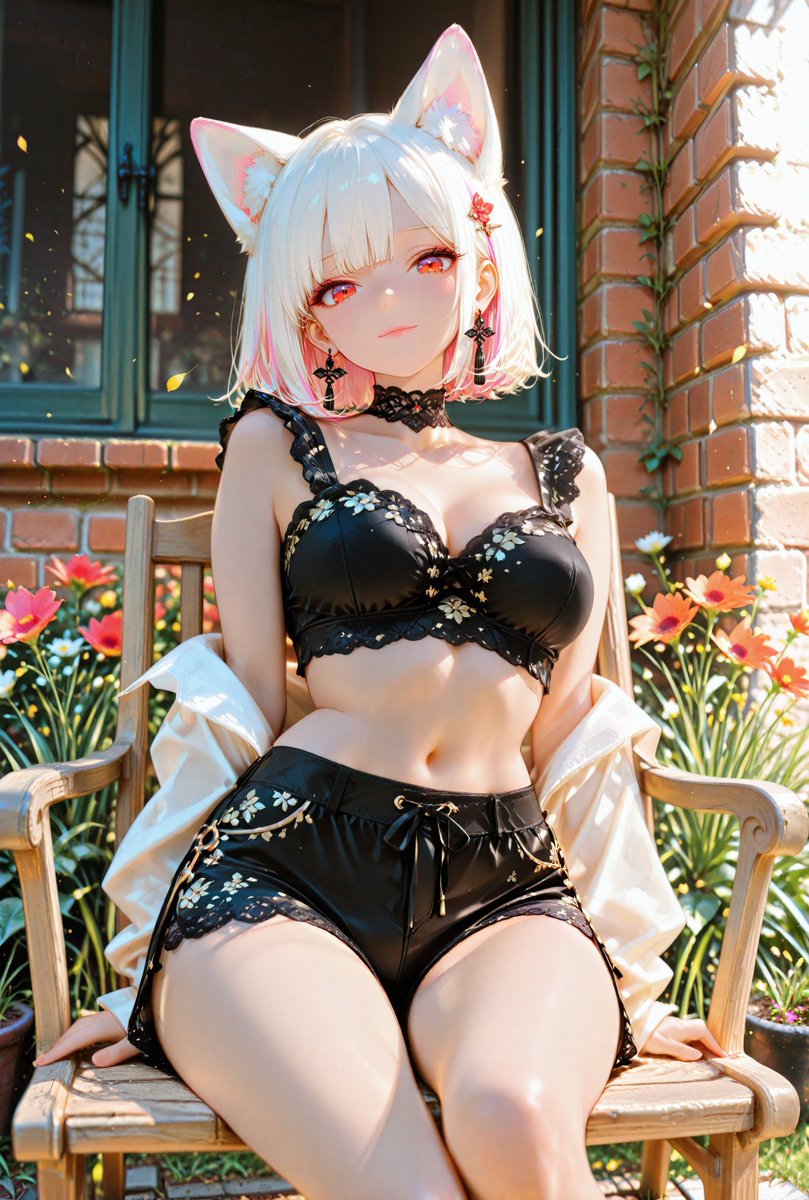 NekoSurfAI's tweet image. Afternoon chilling in the garden🌼