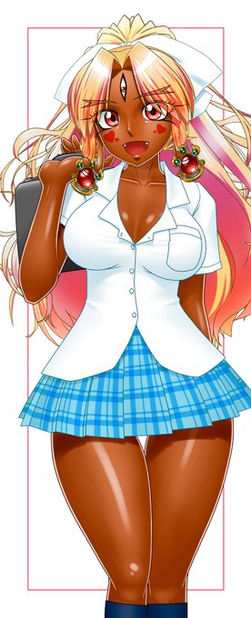 #褐色からしか得られない栄養があるので見た人も貼る
コギャルニテン様立ち絵4態 