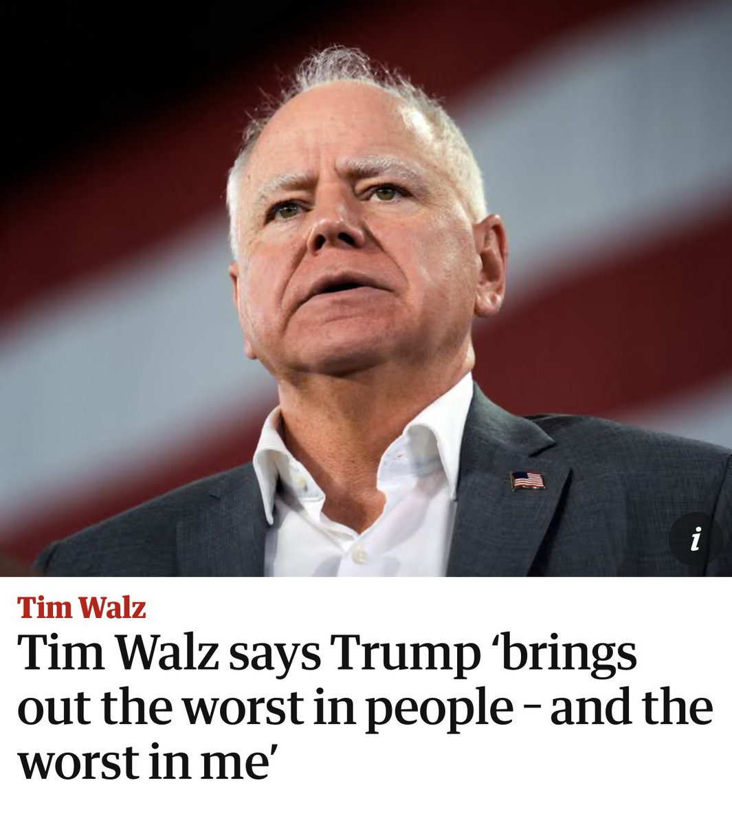 GrageDustin's tweet image. Notice how Tim Walz still finds a way to blame Trump rather than owning up to his actions.
Not a real apology.