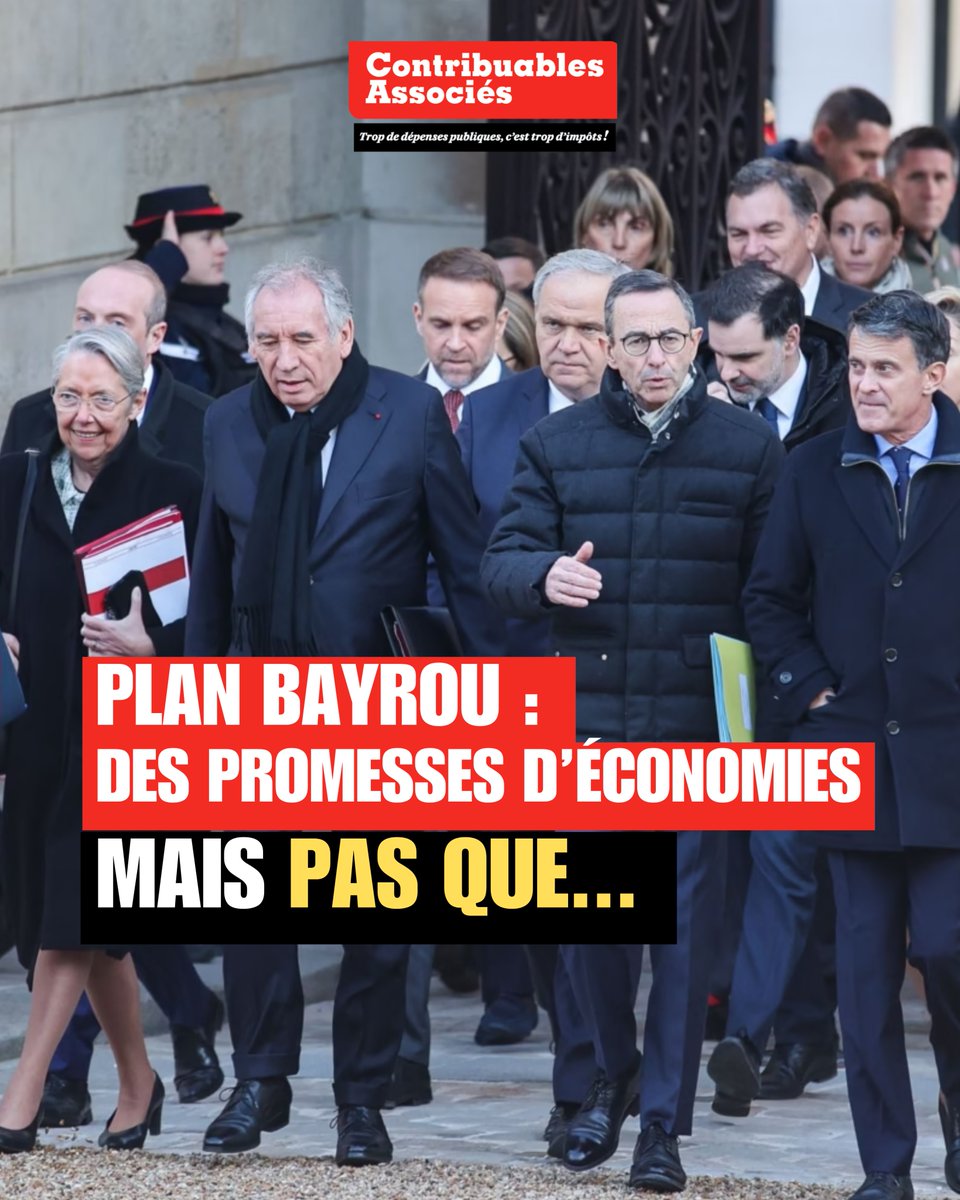 contribuables's tweet image. ‼️44 milliards d’« efforts » annoncés, mais aucune réforme de structure.
Aucune remise en cause du millefeuille territorial, du poids de l’État, ni des dépenses inefficaces.
❌ La dépense publique ne diminue pas. Elle continue d’augmenter, mais moins vite : +29 milliards en…