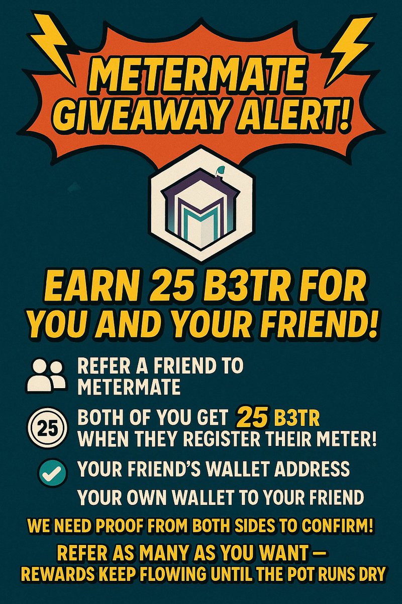 jackson_vechain's tweet photo. Meter mate 🚀 refer Reward 🎉🥳 
@meter_mate #Meter_mate #metermate #meter_mate
#B3TR https://t.co/DQ5uj9eyB0