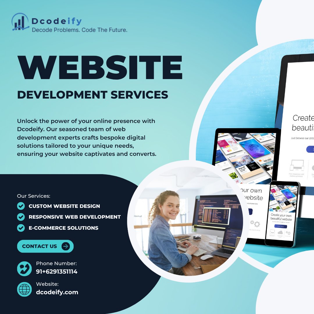 Dcodeify's tweet image. Build smarter, faster, and conversion-ready websites with Dcodeify.
From custom design to AI-powered SEO — we code what your business needs to grow.
🔗 dcodeify.com | 📲 +91 62913 51114
#WebDev #AISEO #Dcodeify #DigitalSolutions