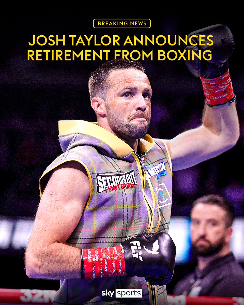 SkySportsBoxing's tweet image. Former undisputed world champion Josh Taylor has announced his retirement from boxing due to a recurring eye issue.