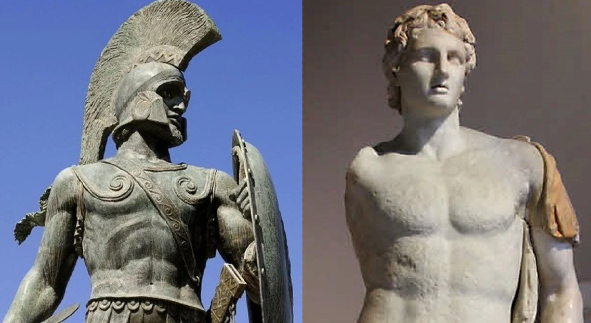 TicketyBooTv's tweet photo. On This Day - Jul 21st
The Greeks Betrayed...
480 BC The Spartan 300
The Battle of Thermopylae, the Spartan King Leonidas and 300 warriors held out against 300,000 strong army of Persian King of Kings Xerxes, at a narrow pass. For 7 days they held out buying time for Greek reinforcements, that never came...
Betrayed by a local Greek, the Persians got behind the Spartans using a mountain track. None survived

323 BC Alexander The Great Born
The Macedonian King, tutored by Aristotle who would create the largest Empire the world has seen. Spanning from Greece through the Middle East and on to India. A brilliant warrior and general he was undefeated in battle... 
Poisoned at the age of 32
 #OnThisDay