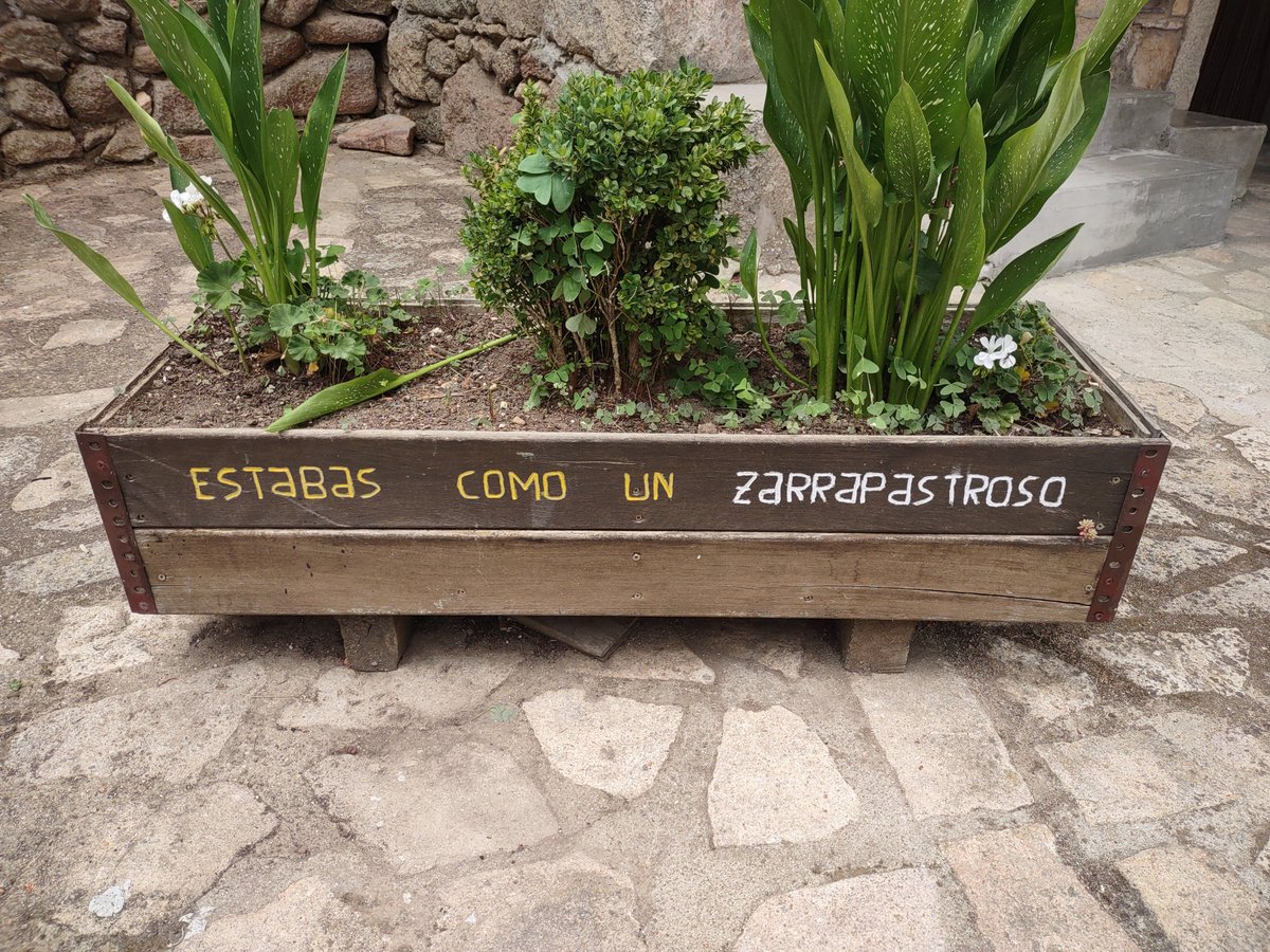 Pequeño regalo del fin de semana: Descubrir esta maravilla de #PaisajeLingüístico en #SanMartindelCastañar... 
Utilizar el espacio público para promover la #DiversidadLingüística y la conciencia #sociolingüística me parece tremendamente creativo✨🤩👏
