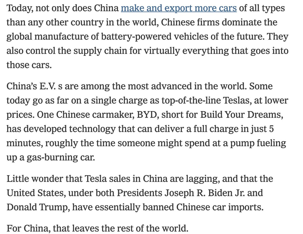 isaacstonefish's tweet image. China's domination of the global electric vehicle market, in a concise few paragraphs: