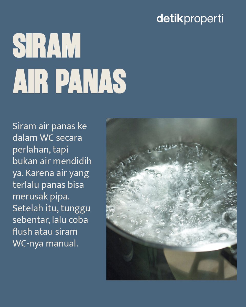 detik_properti's tweet image. Pernah mengalami WC mampet, detikers?⁣
⁣
Terus, gimana dong cara mengatasinya? Yuk, simak tipsnya di postingan berikut!⁣
⁣
#detikproperti #WC #mampet #tips #kloset #toilet