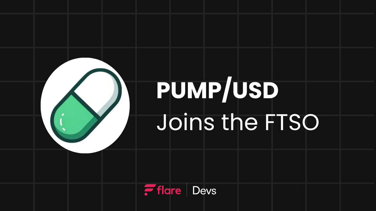 FlareDevHub's tweet image. 🆕 PUMP/USD Joins FTSO via Auto-Inclusion.
The FTSO system on Flare and Songbird continues to evolve!
- PUMP/USD has now been automatically included under the criteria in STP.08 & FIP.08 (sec. 2.2.1). Expected to go live for rewarding on July 28 (Epoch 316).
Also launching in…