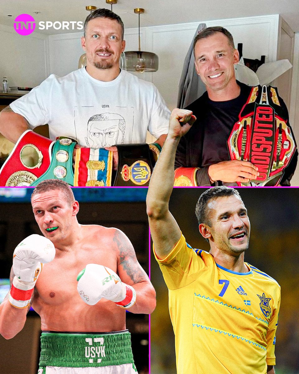 boxingontnt's tweet image. Ukrainian greatness in one frame 🇺🇦
Oleksandr Usyk links up with Andriy Shevchenko after his huge win at Wembley.
📸 @jksheva7