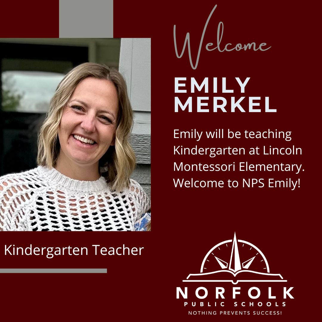 npspanthers's tweet photo. We are excited to welcome Emily Merkel to NPS this Fall. She will be a Kindergarten teacher at Lincoln Montessori. Emily is a graduate of Hamilton High School and Western Governors University. Help us welcome Emily to NPS! #npspanthers https://t.co/gRyrnuLaUc