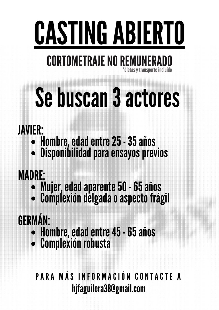 Se buscan actores y actrices para un cortometraje que realizará un antiguo alumno mío de Realización en <a href="/cpilosenlaces/">CPIFP Los Enlaces</a>. ¡Que corra la voz!