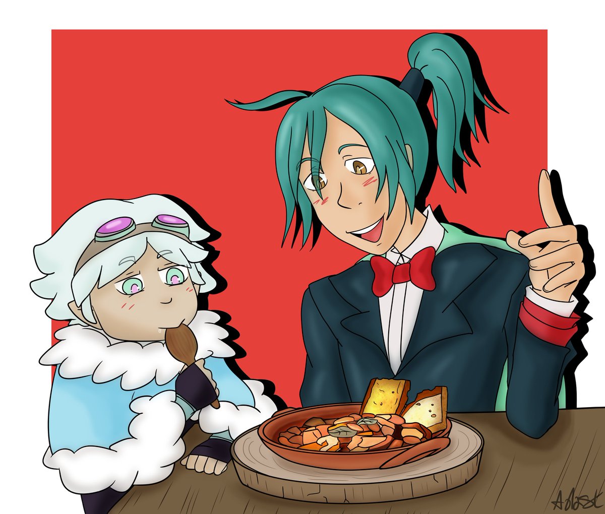 lemonicetea92's tweet image. Artfight revenge/attack with two beautiful oc, Cotonito the foggernaut and Frijole the feca belonging to @ koucholate and @ vilatile (afaik they're on bsky :'))