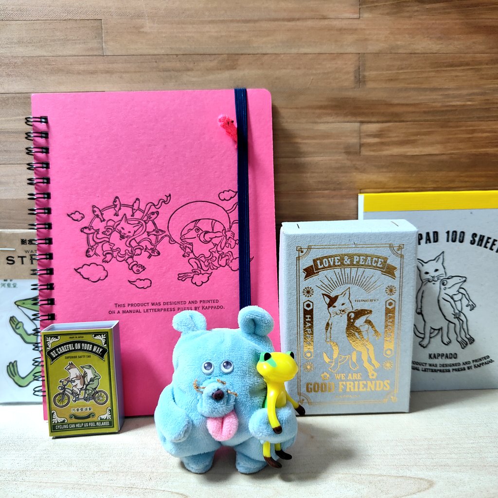 #博物ふえすてぃばる収穫祭

河童堂さん <a href="/peroncho214/">河童堂　博物ふぇすC-11</a>
のノートやメモ帳をゲットしました😆💕
可愛すぎて😳✨✨
素敵な作品ありがとうございました😆✨